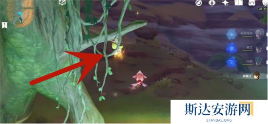 1702724214566117.jpg 《原神》手游 甘露花海树桩宝箱解谜攻略